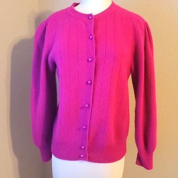 Vintage Adele Joyce lambwood /angora cardigan size large. - Picture 2 of 9